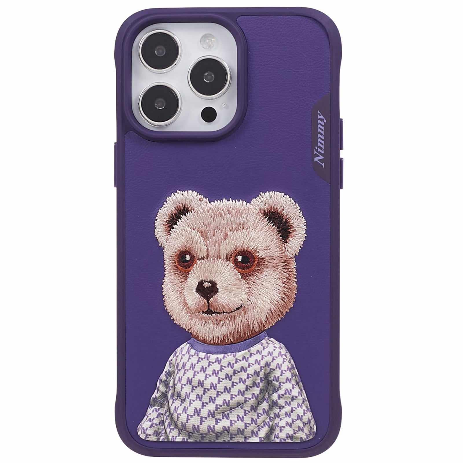 NIMMY Shockproof Case pro iPhone 14 Pro Max Vyšívaný roztomilý zvířecí vzor PC TPU PU kryt telefonu NIMMY Shockproof Case pro iPhone 14 Pro Max Vyšívaný roztomilý zvířecí vzor PC TPU PU kryt telefonu